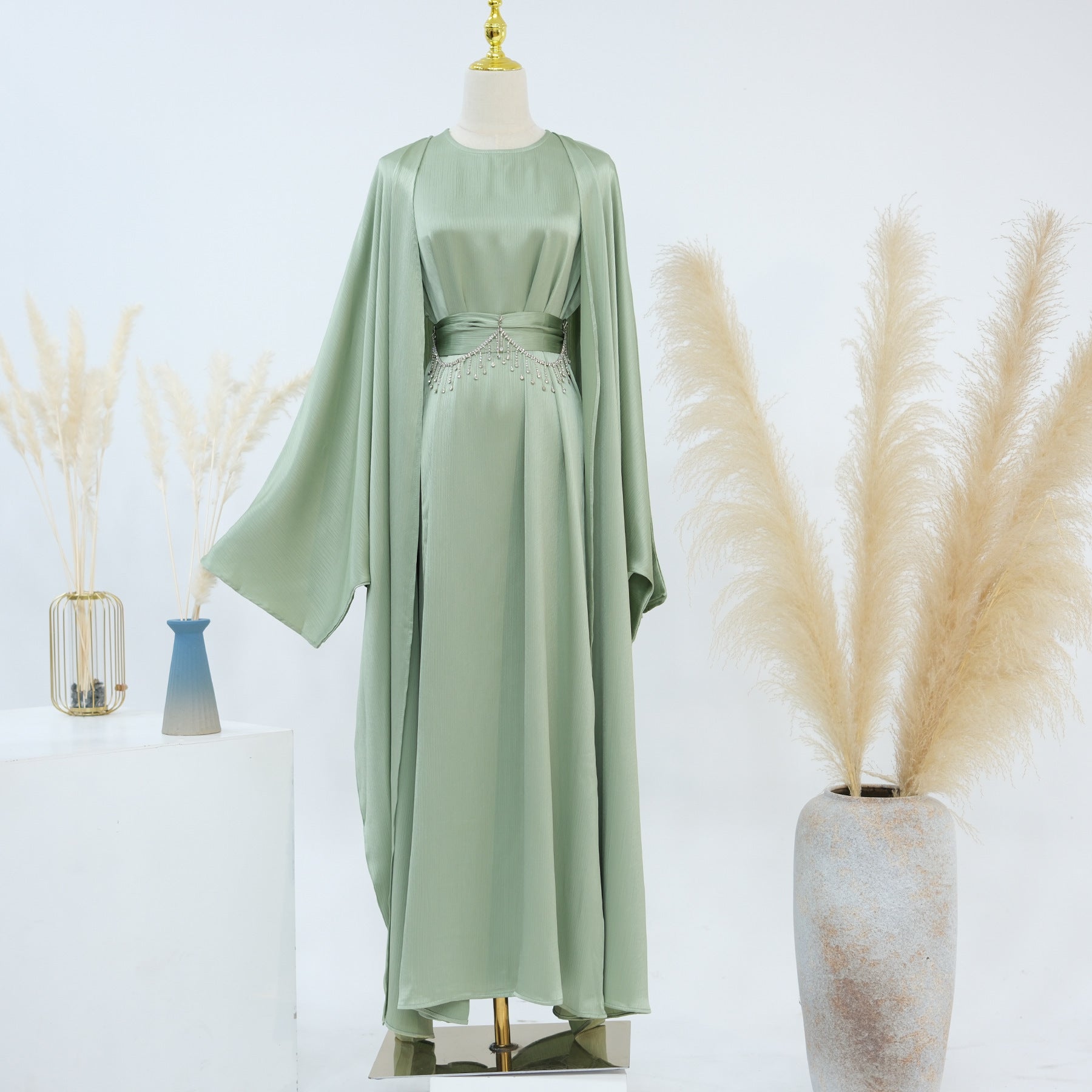 Dubai Turkish Two-Piece Abaya Set