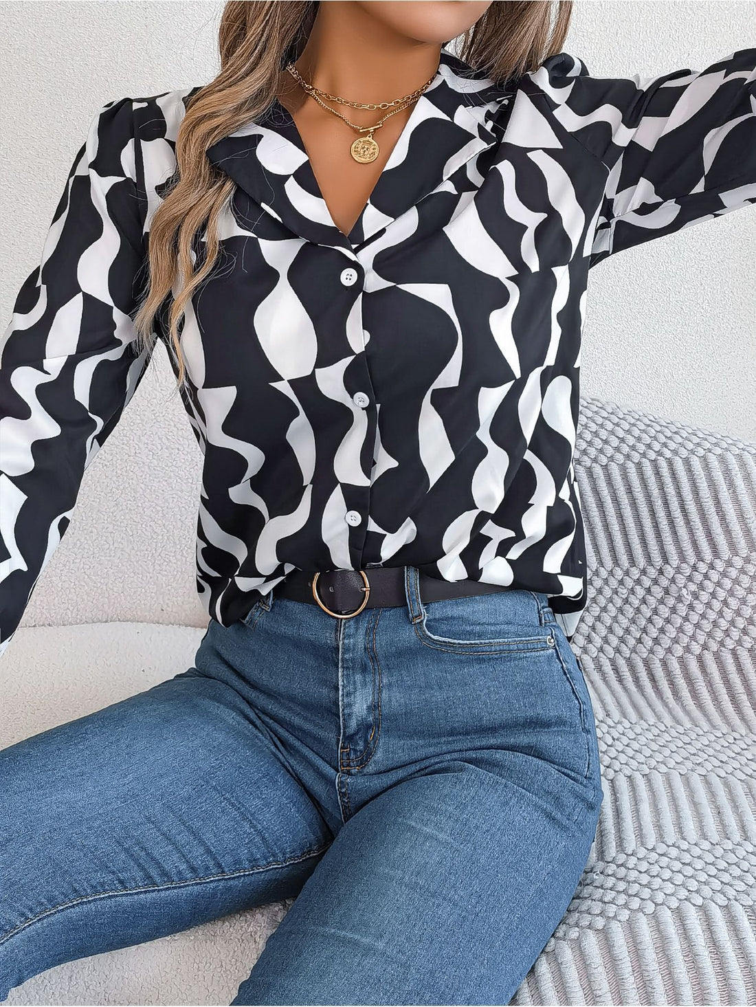 Elegant Long Sleeve Work Shirt