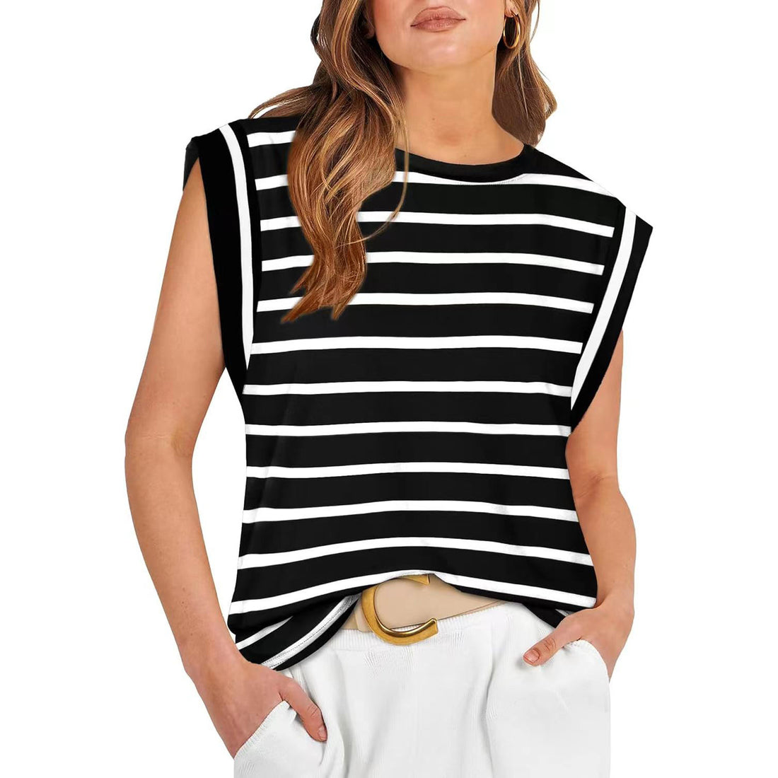 Women's Striped Loose Fit Top