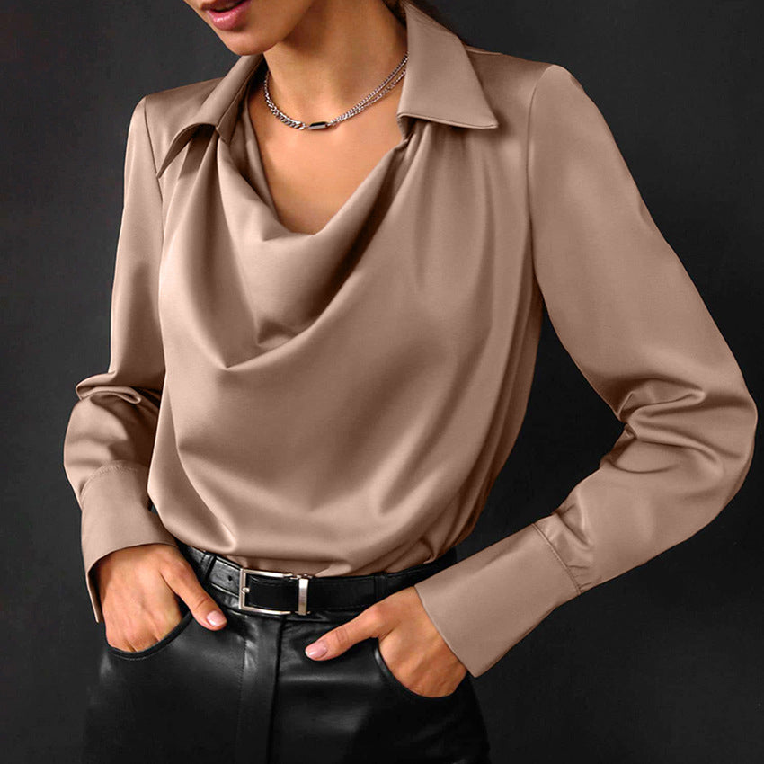 Women's Fashion Long Sleeve Irregular Deep V Halter