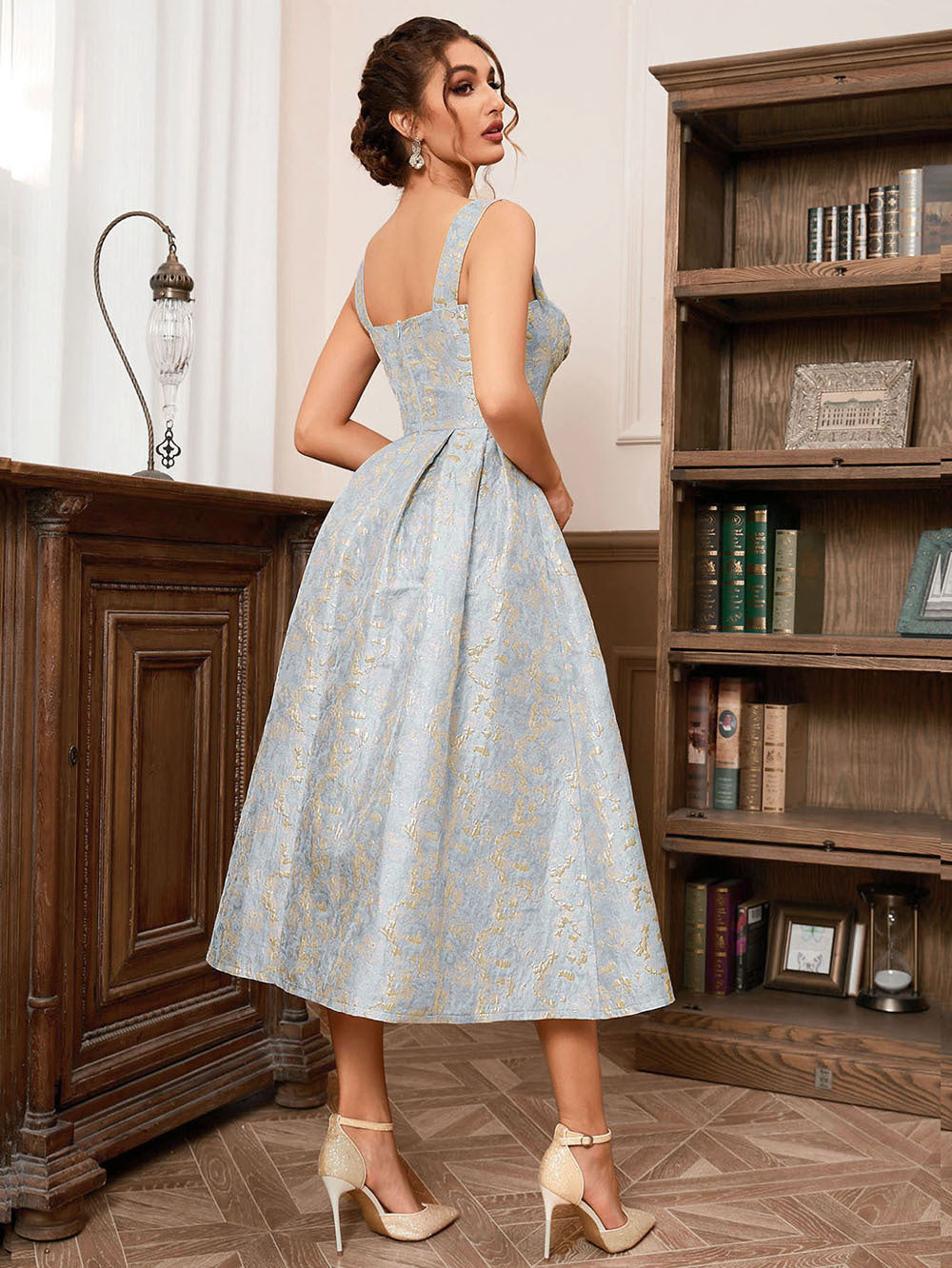 3D Flower Dress – Elegant Sling Design