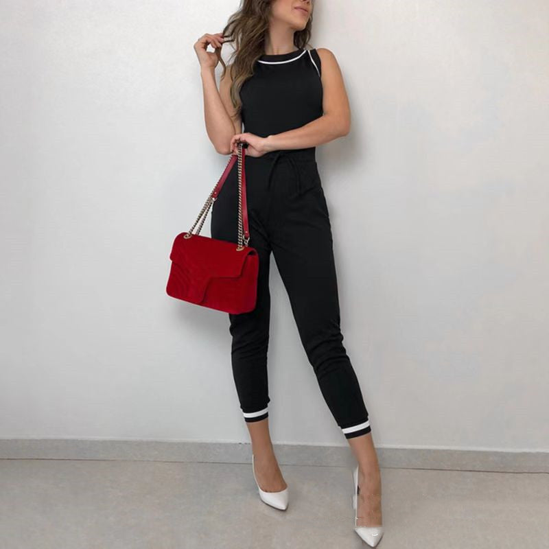 Round Neck Vest Style Jumpsuit