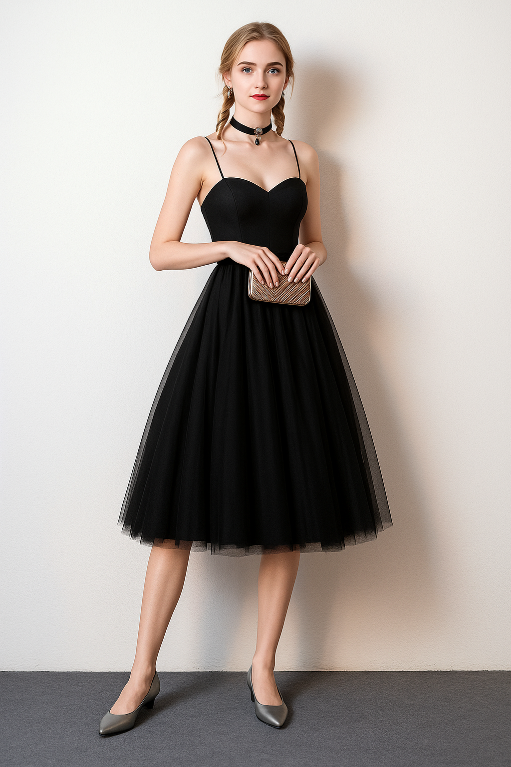 Women's Minimalist Suspender Travel Photo Wedding Dress