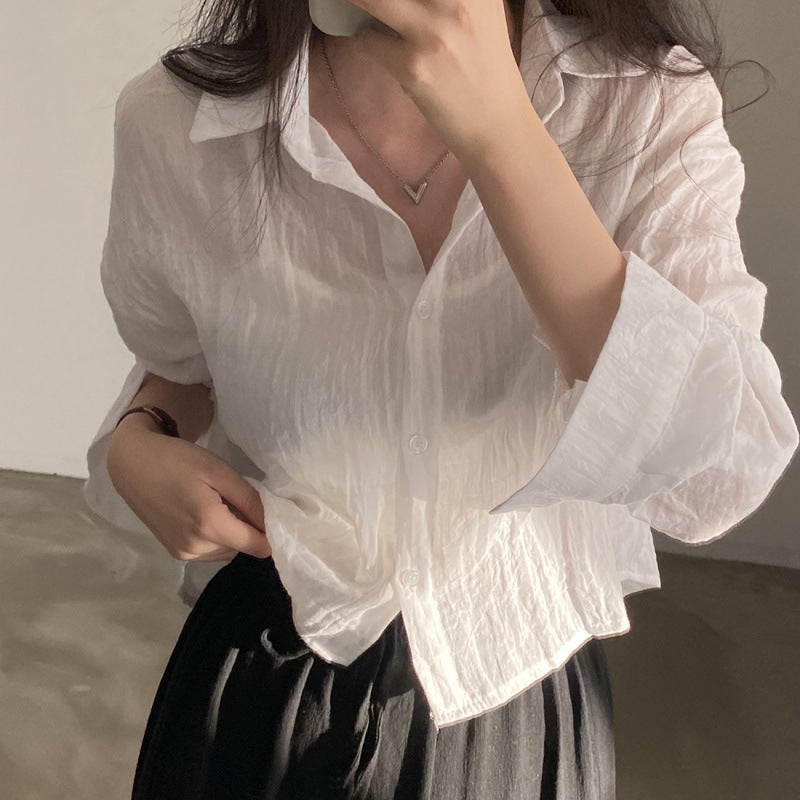Single-Breasted Ruffle Shirt